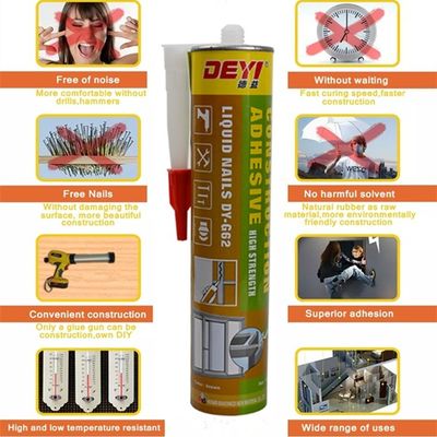 Super Adhesion Wood Nail Free Glue Adhesive สําหรับโครงการก่อสร้าง