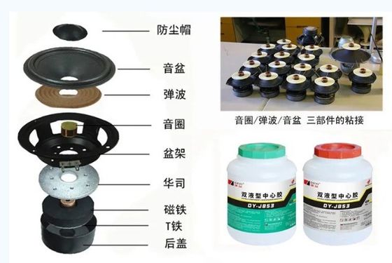 การผูก Acrylic Double Component Loudspeaker Adhesive ด้วยความแน่น 3000-9000cps