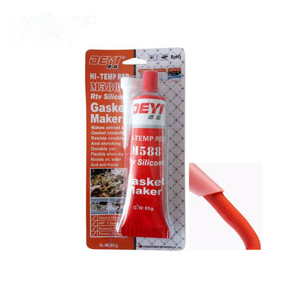 ISO9001 รับรอง Red Acid RTV ซิลิโคน Gaskets Maker 85g สําหรับการประทับ