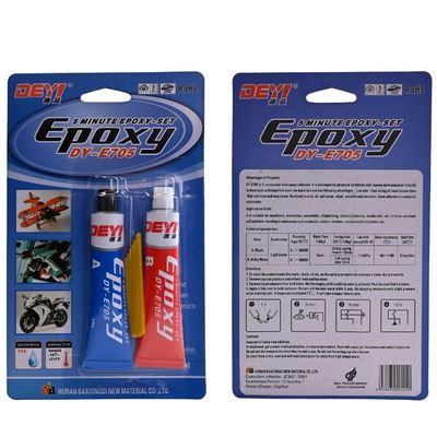 DY-E705 การรักษาความเร็วเร็ว 5 นาที ยางเรซิน Epoxy / ยางติดต่อโลหะ Epoxy สําหรับอุตสาหกรรม