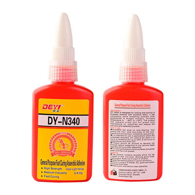 DEYI N340 กาวไร้อากาศแบบล็อคเกลียวขายส่ง สีเหลืองอ่อน