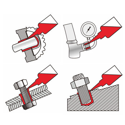 Hgh อุณหภูมิ สีแดง ขวดขนาดเล็ก ท่อ Sealant สายล็อคเกอร์