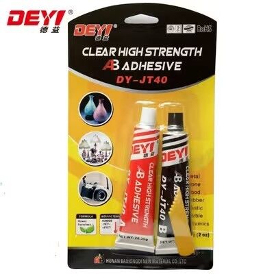 กาวอีพ๊อกซี่ AB ใสแรงลอกสูง | DY-JT40 กาวติดกาวบ่มเร็วสำหรับผู้ผลิตรถยนต์และอุปกรณ์อิเล็กทรอนิกส์