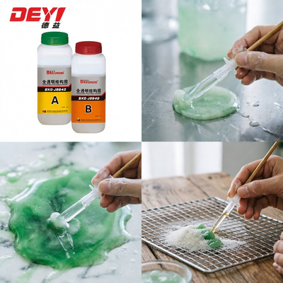 ผสมผสานโครงสร้าง Crystal Clear AB ผสมผสานอีโป๊กซี่เกรดอิเล็กทรอนิกส์สําหรับการประกอบเครื่องมือ