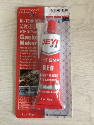Red RTV Silicone Gasket Maker Acid Acetic Sealant Adhesive 85g Tube For Metal Flange