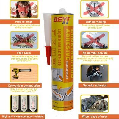 SBS เครื่องผูกมัดฟรีเล็บ ความแข็งแรงสูง โลหะกาว การสร้าง Sealant สําหรับครัวและห้องน้ํา