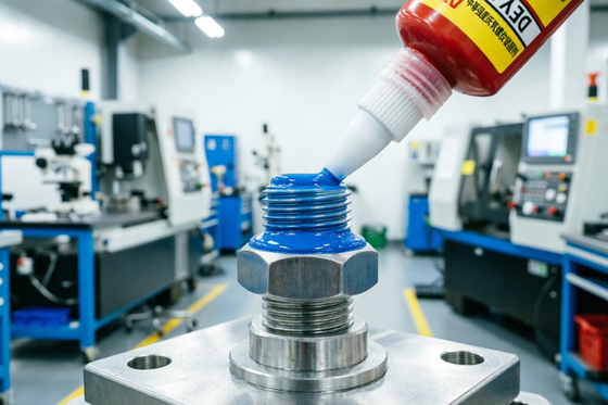 ความแข็งแรงปานกลาง สีฟ้า แอนาเอโรบิค threadlocker ผูกมัด viscosity ต่ํา Sealant สําหรับเครื่องจักร