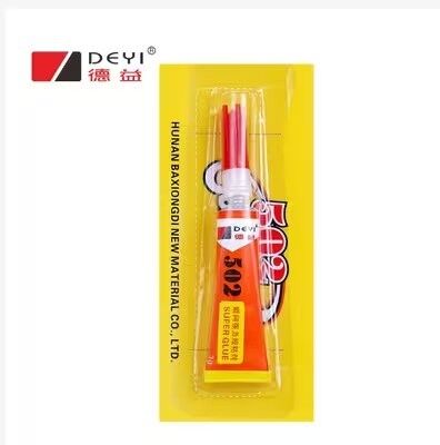 การแห้งรวดเร็ว สีแดง สีฟ้า 502 Super Glue ผสมแข็งแรง ผสมผสานทันที ผสมผสานซ่อมเครื่องจักร